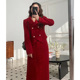 小香风套装 高级感红色毛呢两件套过年新年红 秋冬季 裙2025新款 女装