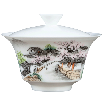 盖碗许瑞卿作品，高温烧制