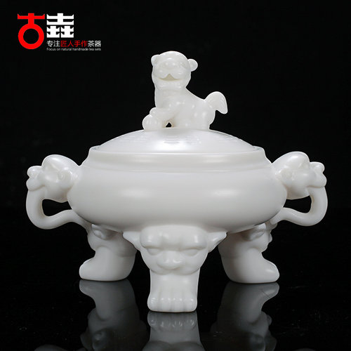 古垚/陈清宜德化手工建白瓷仿古茶道香炉香道香插香薰炉/将军炉 - 封面