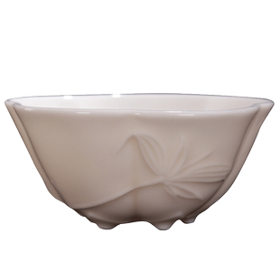 古垚/庄晓阳手工孩儿红品茗杯白瓷主人杯玉瓷个人杯茶杯子/玉兰杯