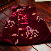 马年新款 儿童马甲国风背心秋冬复古儿童周岁生日抓周高端礼服坎肩