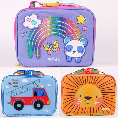 现货澳洲smiggle小学生手提保温便当包书伴侣餐包户外冰包午餐袋