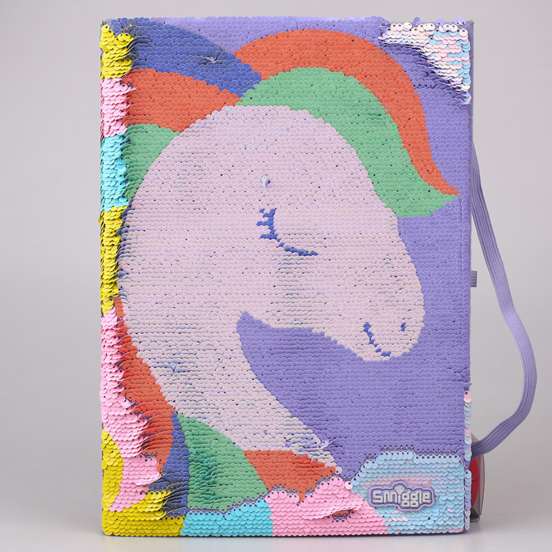 호주 SMIGGLE 플러시 스팽글 스타일 소년과 소녀 노트북 쓰기 패드 A4 초대형 일기