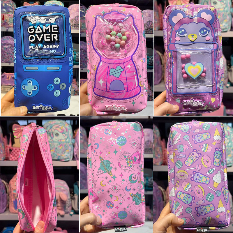澳洲Smiggle笔袋大号卡通铅笔袋大容量文具包男女小学生铅笔包新