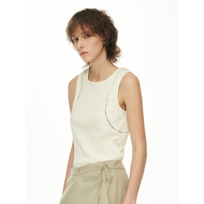 11StCrops特种绣花拼缝背心