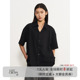 crops 压褶垂坠感异形古巴领短袖 cuban 11st collar shirt 衬衫