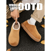 男加绒保暖厚底穆勒鞋 情侣大土豆勃肯棉鞋 冬季 NewRockStarChoppa