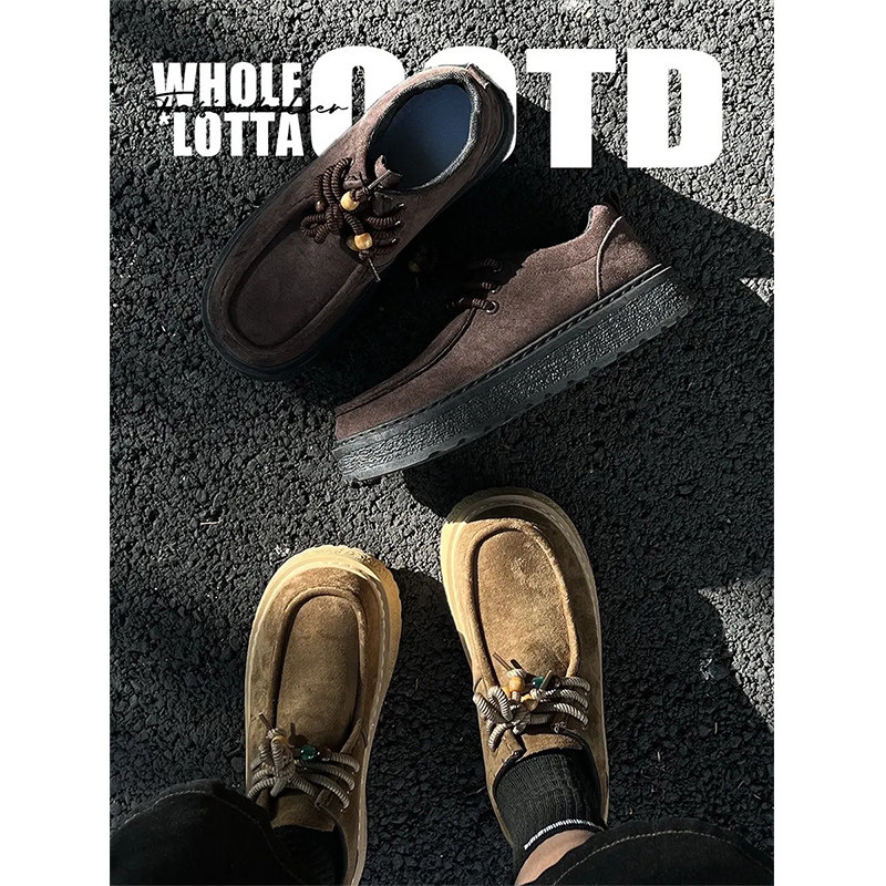 NewRockstarChoppa 袋鼠鞋男秋冬厚底休闲百搭学生小众勃肯乐福鞋,流行男鞋,乐福鞋（豆豆鞋）,淘宝优惠券,粉丝福利购,淘宝优惠卷