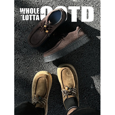 NewRockstarChoppa 袋鼠鞋男秋冬厚底休闲百搭学生小众勃肯乐福鞋