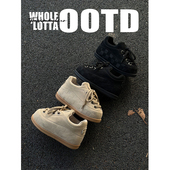 NewRockStarChoppa 加绒厚底小众板鞋 小胖丁磨砂大头面包鞋 男冬季