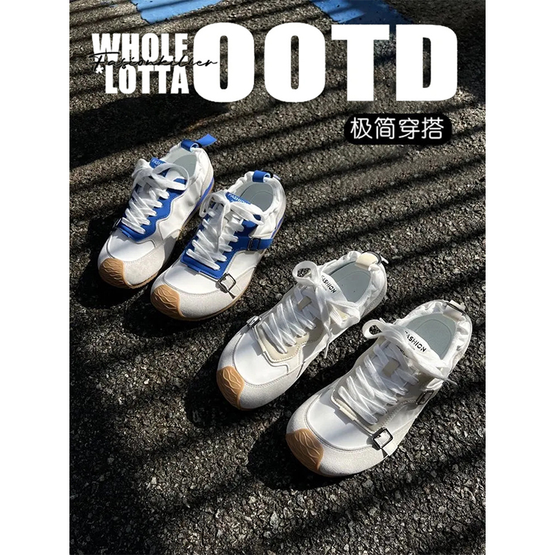 NewRockstarChoppa 小众薄底赛车男鞋秋季休闲运动百搭复古德训鞋