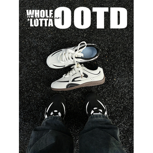 NewRockStarChoppa 小众复古德训鞋男春季软底运动休闲百搭赛车鞋