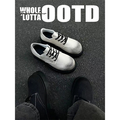 NewRockstarChoppa'无主系列'厚底牛仔德比鞋男款秋冬休闲小皮鞋