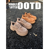 男秋冬百搭厚底休闲皮鞋 NewRockStarChoppa 英伦风米奇大头德比鞋