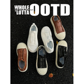 男秋冬皮面厚底休闲鞋 NewRockStarChoppa 极简Cleanfit免系带板鞋