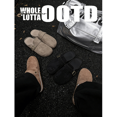 NewRockStarChoppa 勃肯包头拖鞋男款夏季透气一脚蹬懒人休闲半拖