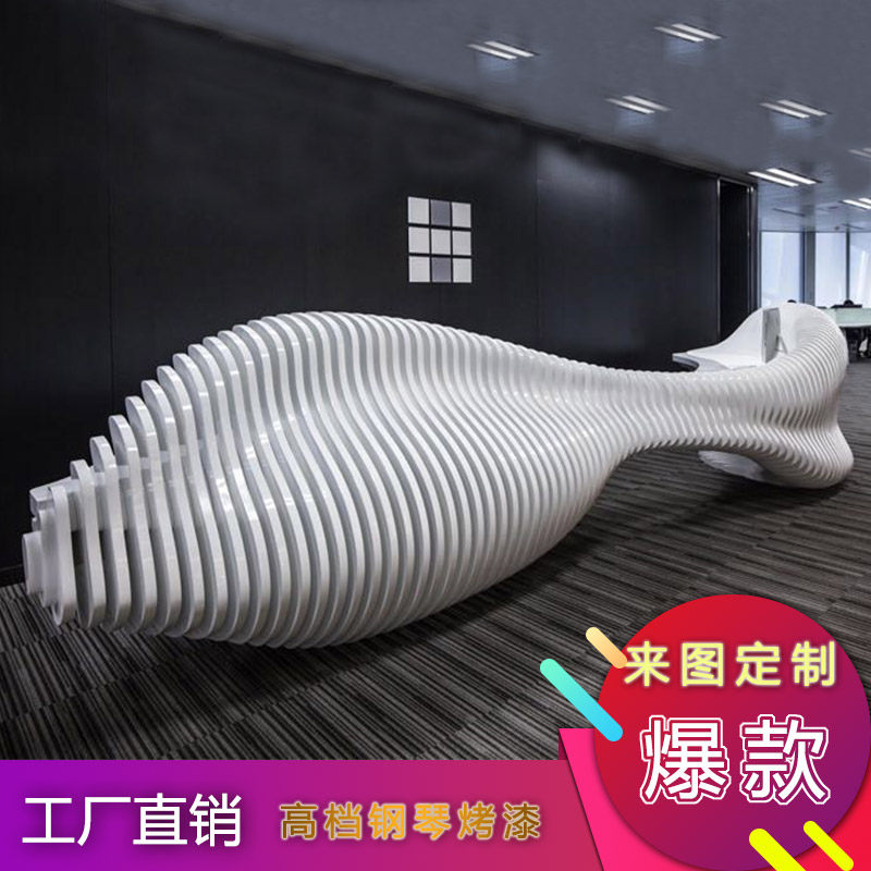 烤漆异型前台接待台时尚吧台雄驭收银台迎宾台切片造型前台桌定做