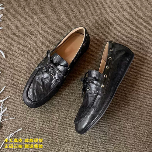 L'avance羊皮乐福鞋2026秋款高品质女鞋巨舒适纯皮单鞋平底小皮鞋