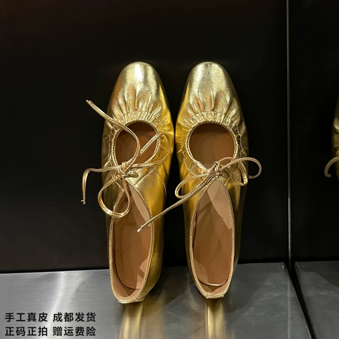 L'avance羊皮芭蕾鞋2026秋款高品质女鞋巨舒适纯皮单鞋平底小皮鞋