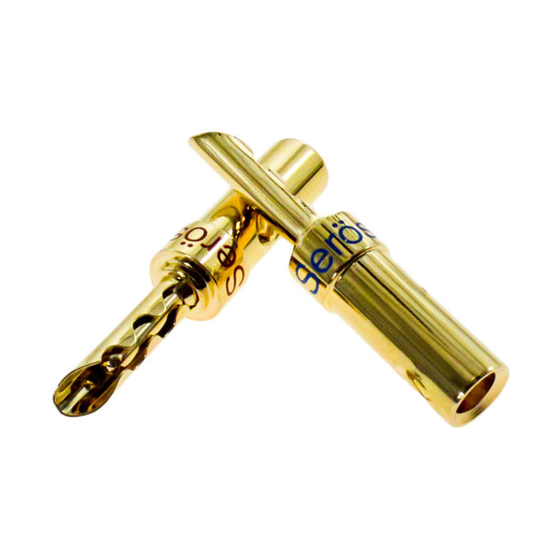 瑞典serost ba-01/02发烧音响功放音箱喇叭线镀金/镀银香蕉插头