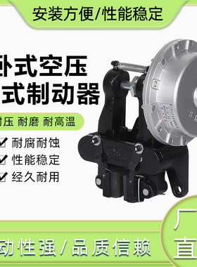 DBH-205卧式空压碟式制动器蝶刹车盘式抱闸卡钳气动刹车器105鼓包