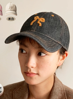 SoftServe柔软供应 sorbet 立体刺绣蝴蝶结遮阳棒球帽 软顶百搭