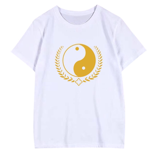 中国风五行八卦太极图文化t恤短袖男女定制纯棉半截袖体恤上衣服