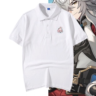 崩铁星穹游戏铁道风堇Q版 周边休闲男女情侣可定制夏短袖 T恤POLO衫