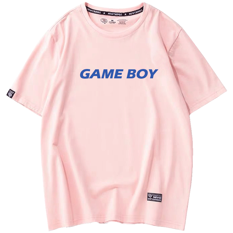 全天gameboy文字学生搞怪潮流t恤
