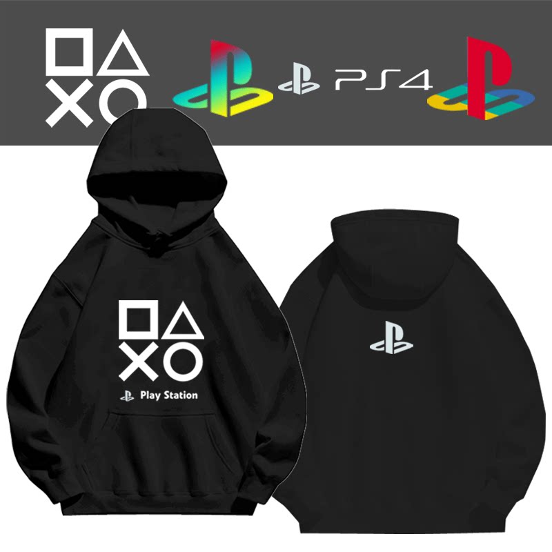 playstation索尼PS游戏机ps4经典周边男女学生休闲可定制带帽卫衣