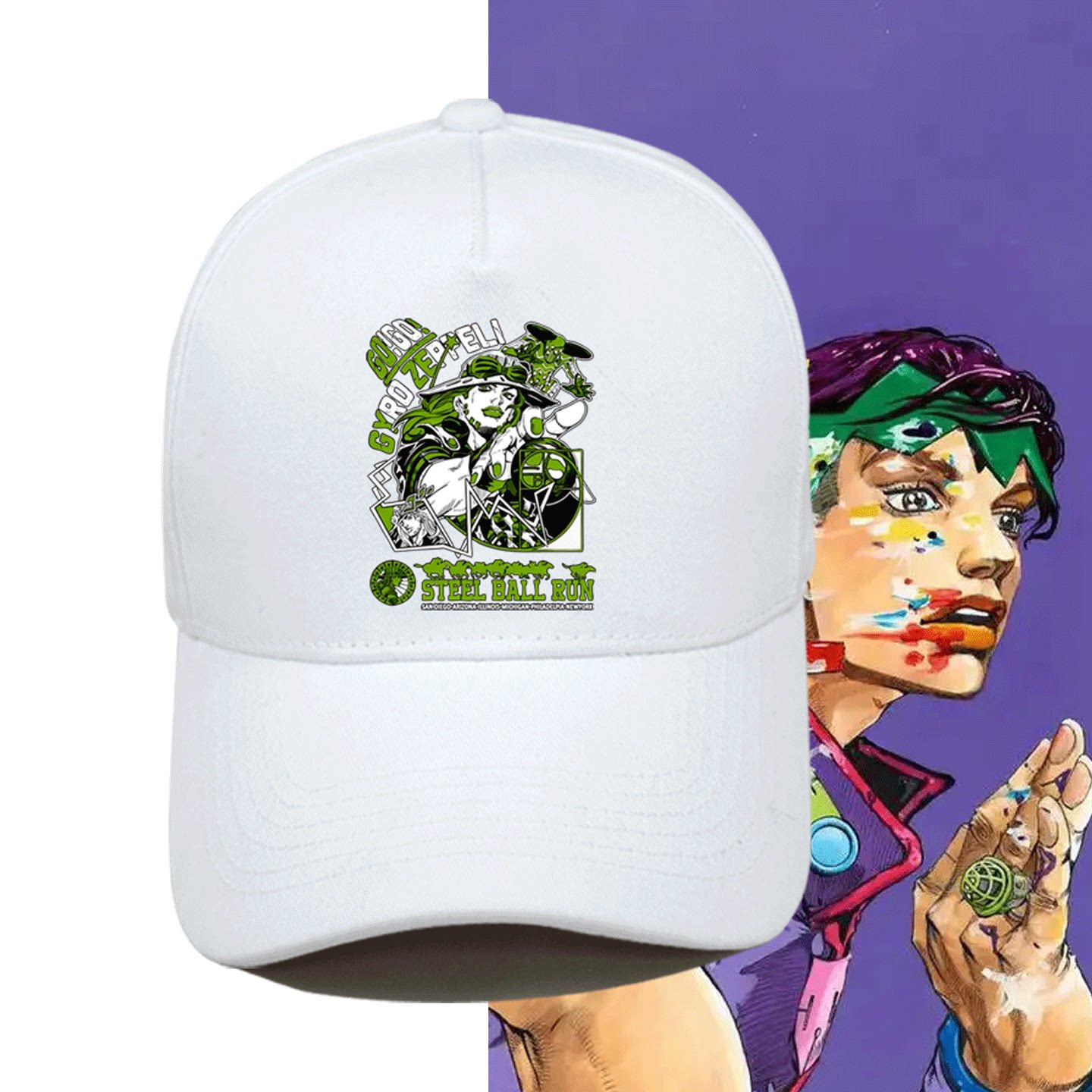 JOJO的奇妙冒险白金之星棒球帽子
