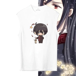 哑舍联名动漫甘罗苏北陆周边休闲男女情侣可定制夏季 背心 纯棉无袖