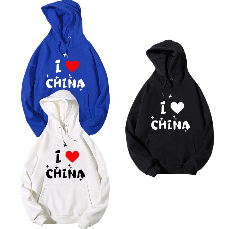 我爱中国队加油热血个性带帽卫衣