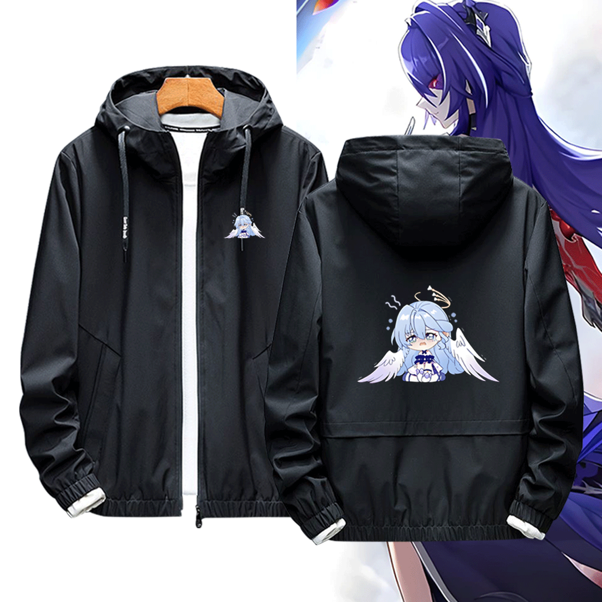 崩铁星穹游戏铁道知更鸟周边男情侣可定制周边连帽开衫夹克服外套
