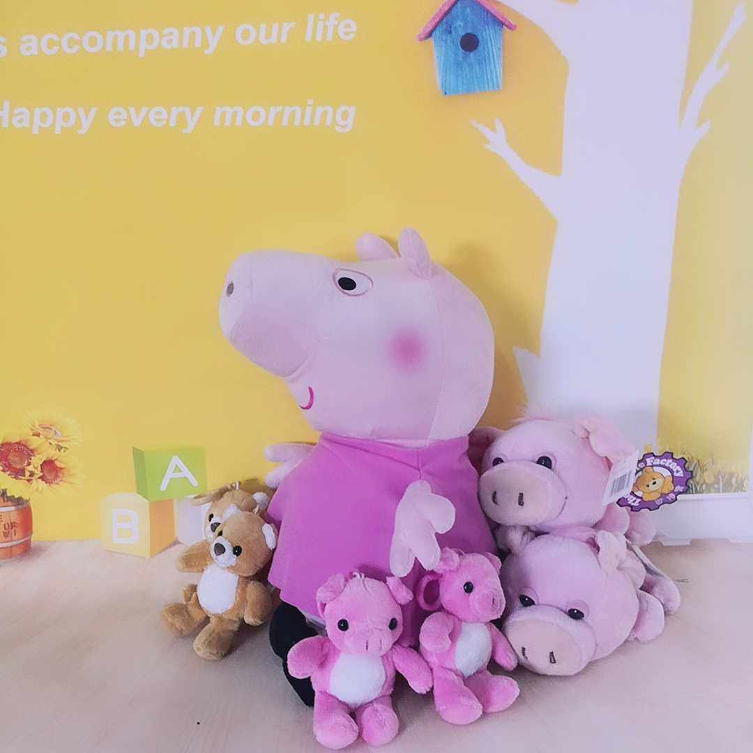 可爱粉红色小猪妹妹公仔儿童安抚用品猪猪挂件毛绒玩具圣诞节礼物
