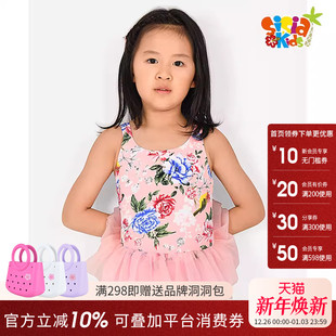 sisia2025新款 连体泳衣女孩 儿童泳衣女童中大童公主宝宝可爱裙式