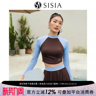 运动泡温泉显瘦高级感泳衣 防晒分体裙式 sisia2025新款 泳衣女长袖