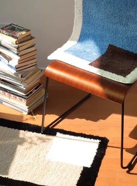 中古风氛围感植绒地毯小众插画脚垫浴室防滑吸水门垫房间装饰垫