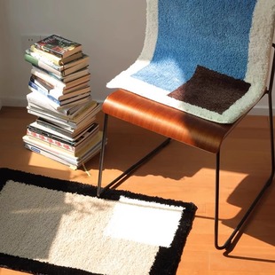 中古风氛围感植绒地毯小众插画脚垫浴室防滑吸水门垫房间装 饰垫