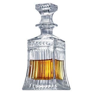 JUNREN水晶玻璃酒樽大号红酒醒酒器家用洋酒瓶子带盖防尘酒壶容器