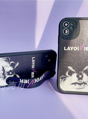 RJINHIT 防弹少年团V手机壳适用于iphone16 13promax 12 14 15 X腕带支架软壳vivo华为oppo定制layover金泰亨