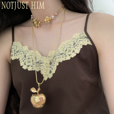 花筏NOTJUSTHIM《Apple of Eden》 立体双面苹果链条编绳项链