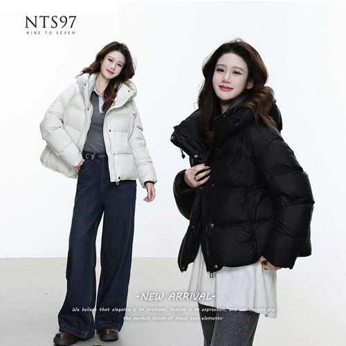 NTS97短款连帽白鸭绒保暖羽绒服