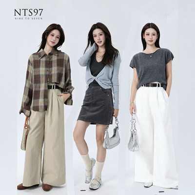 NTS97秋冬新款格子衬衫套装