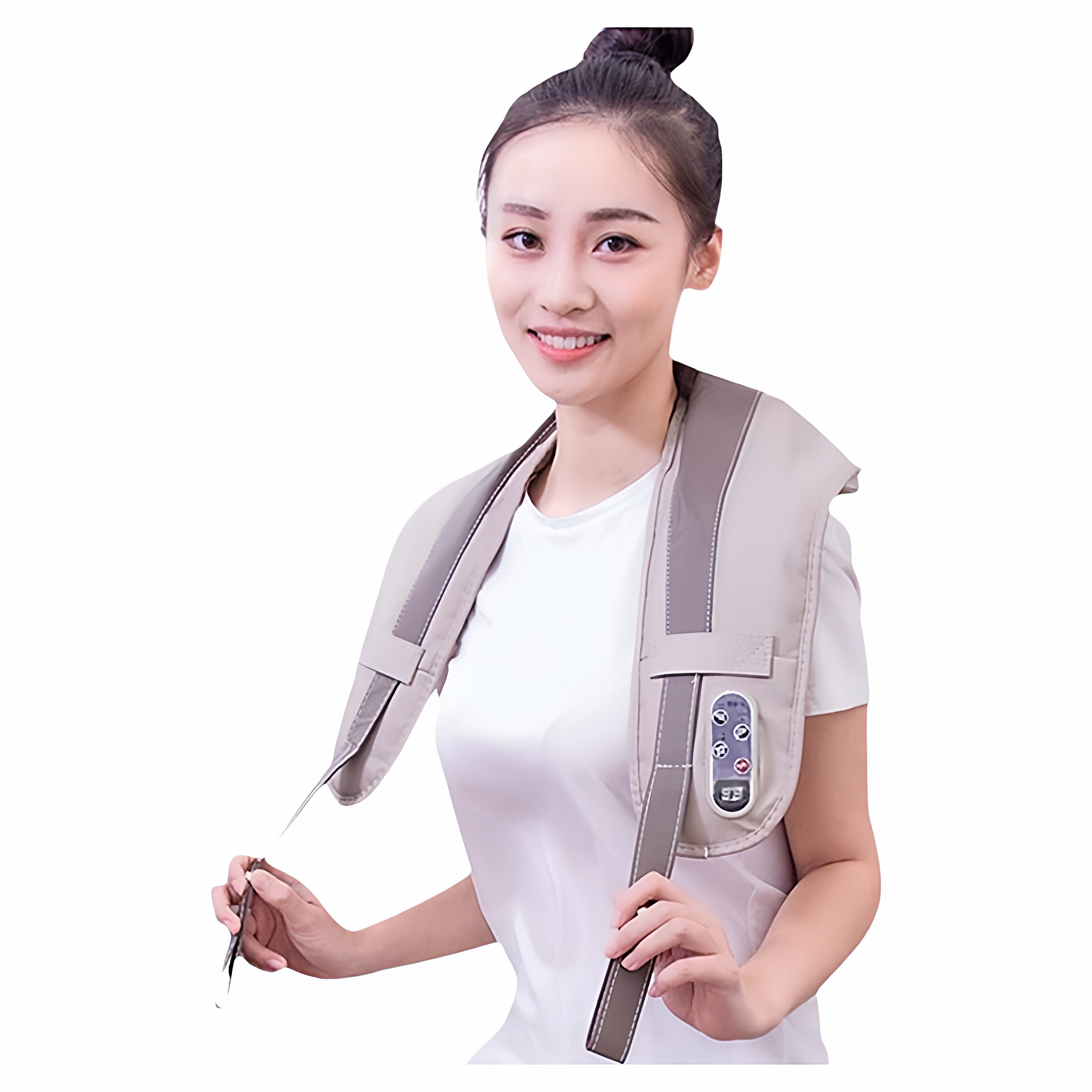 家用电动按摩披肩捶打敲击式肩颈按摩器材便携式多功能老人捶背器