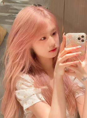 出口热卖粉色女长发自然长直发网红甜美可爱Lolita长卷发大波浪全