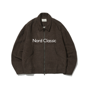 Nord Classic「羊毛翻领短款夹克」25秋冬复古休闲宽松夹克外套男