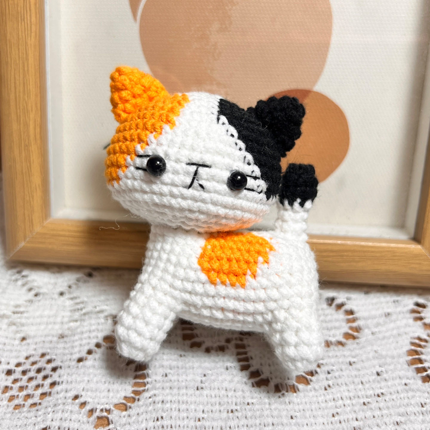 手工毛线编织娃娃成品挂件手工三花猫咪成品挂件歪头可爱猫咪挂件,节庆用品/礼品,创意玩偶,淘宝优惠券,粉丝福利购,淘宝优惠卷