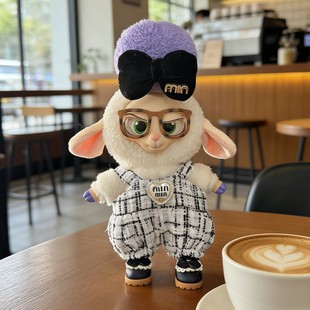 疯狂动物城囚服羊副市长娃衣17cm毛绒玩偶邪恶羊羊背带裤毛衣套装