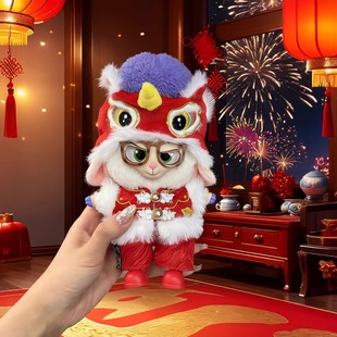 疯狂动物城娃衣羊副市长衣服过年红喜庆邪恶羊羊中式拜年醒狮套装
